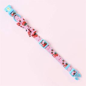 img 3 attached to Seasonal Floral Celebration Collection: Mile High Life Soft Poly-Cotton Girl Dog Collars with Bowtie