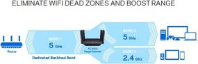 img 4 attached to 🔌 Linksys RE9000: AC3000 Tri-Band Wi-Fi Extender, Range Booster for Home, 4 Gigabit Ethernet Ports, Compatible with All Wi-Fi Routers (Black)