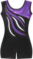 🩰 kql biketards gymnastics leotards for girls ballet dancewear, ages 5-12, starry shiny shortall with improved seo логотип