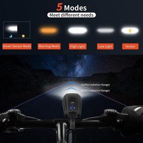 img 3 attached to 🚲 ACMIND Bike Light: Ultra Bright USB Rechargeable Bicycle Lights Set for Road Cycling Safety - 5 Modes, IPX6 Waterproof