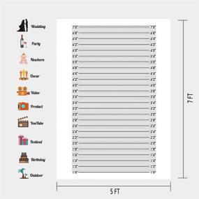 img 3 attached to 📸 WOLADA 5X7FT Mugshot Backdrop: Perfect Height Chart for Birthday, Bachelorette or Trash Bash Party! Stunning Portrait Supplies, Prison & Police Lineup Background. Photo Studio Props 11087