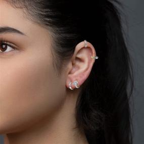 img 2 attached to Серьги BodyBonita Earrings Sleeper Cartilage из нержавеющей стали