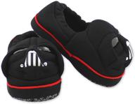 star wars darth vader toddler boy's plush a-line slippers with 3d head - cozy and cute star wars slippers for boys logo