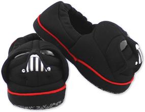 img 4 attached to Star Wars Darth Vader Toddler Boy's Plush A-Line Slippers with 3D Head - Cozy and Cute Star Wars Slippers for Boys