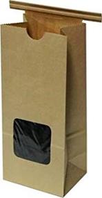 img 1 attached to Premium Tin Ties - 1/2 Lb. Kraft Bakery Bag with Square Window (50 Pack)