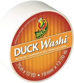 img 2 attached to 🦆 Duck Washi Tape for Crafting, Decorating, White, 0.75 in x 15 yd - Pack of 4 Rolls