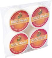 🦆 duck washi tape for crafting, decorating, white, 0.75 in x 15 yd - pack of 4 rolls logo