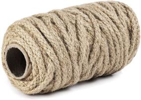 img 3 attached to 🧵 Zakous 100 Feet Braided Jute Twine, 5mm Natural Jute Rope for Artworks, Crafts, Macrame & Gardening