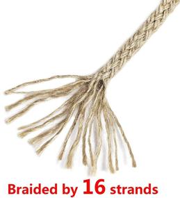 img 1 attached to 🧵 Zakous 100 Feet Braided Jute Twine, 5mm Natural Jute Rope for Artworks, Crafts, Macrame & Gardening