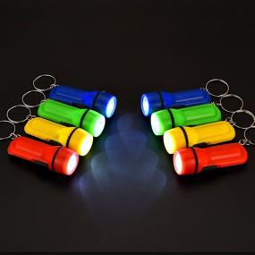 img 1 attached to BBTO 48 Pieces Mini Flashlight Key Chain Flashlight Toy Party Favors: Fun for Kids in 4 Vibrant Colors