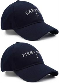 img 3 attached to ⛵ Stylish Captain Hat & First Mate Baseball Caps - Perfect for Boating and Nautical Adventures!