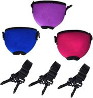 🍷 beautyflier wine glass insulator/drink holder/neoprene sleeve with adjustable neck strap - ideal for wine walk (blue/burgundy/purple) логотип