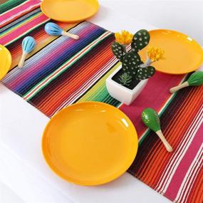 img 3 attached to 🏃 Authentic Helaku Mexican Runner Decoration - Vibrantly Crafted for Tables, Sizes 14X108 Inches