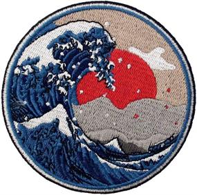 img 4 attached to Exquisite Kanagawa Embroidered Applique Emblem - A Truly Remarkable Masterpiece