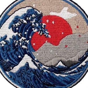 img 3 attached to Exquisite Kanagawa Embroidered Applique Emblem - A Truly Remarkable Masterpiece