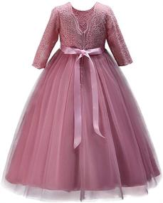 img 2 attached to 👑 Enchanting Princess Pageant Sleeves: Bridesmaid, Communion & Girls' Clothing Dresses