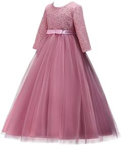 img 3 attached to 👑 Enchanting Princess Pageant Sleeves: Bridesmaid, Communion & Girls' Clothing Dresses