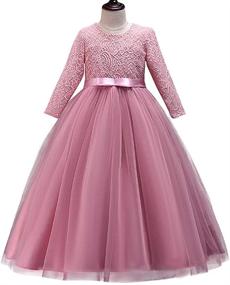 img 1 attached to 👑 Enchanting Princess Pageant Sleeves: Bridesmaid, Communion & Girls' Clothing Dresses