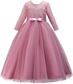 img 4 attached to 👑 Enchanting Princess Pageant Sleeves: Bridesmaid, Communion & Girls' Clothing Dresses