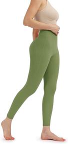 img 4 attached to 🩳 ODODOS High Waisted Running Tights with Inner Pocket - Women's 7/8 Yoga Leggings, Workout Yoga Pants (Inseam 25")