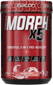 img 4 attached to iSatori Morph X5 Intense Pre Workout: Boost Strength, Energy, and Muscle Pumps with Citrulline Malate, Beta Alanine, and Creatine Magnapower - Cherry Frost Flavor (20 Servings)