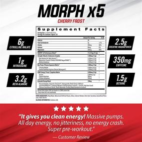 img 2 attached to iSatori Morph X5 Intense Pre Workout: Boost Strength, Energy, and Muscle Pumps with Citrulline Malate, Beta Alanine, and Creatine Magnapower - Cherry Frost Flavor (20 Servings)