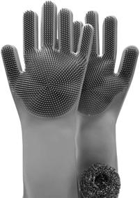 img 4 attached to 🧤 R&amp;O Magical Gloves: The Ultimate Non Stick Silicone Gloves for Effortless Dishwashing and Car Wash!