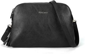 img 4 attached to 👜 Lightweight Women's Crossbody Handbag with Double Pockets - Handbag & Wallet Combo