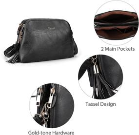 img 1 attached to 👜 Легкая женская сумка через плечо с двумя карманами - комплект сумки и кошелька