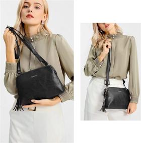 img 3 attached to 👜 Lightweight Women's Crossbody Handbag with Double Pockets - Handbag & Wallet Combo