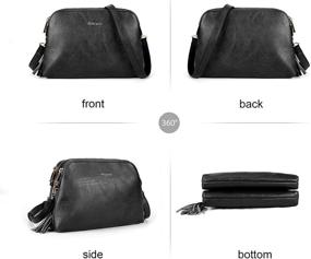 img 2 attached to 👜 Lightweight Women's Crossbody Handbag with Double Pockets - Handbag & Wallet Combo