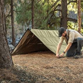 img 3 attached to Arcturus XL Survival Tarp - Ultimate Insulated Thermal Camping Gear - 8.5' x 12' (Desert Tan)