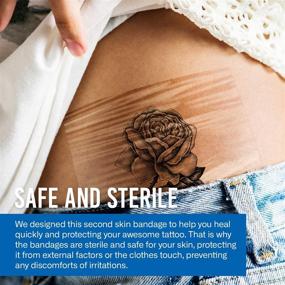 img 1 attached to Прозрачный рулон после ухода за татуировочными пластырями - водонепроницаемая, стерильная и безопасная лента для защиты кожи при заживлении раны