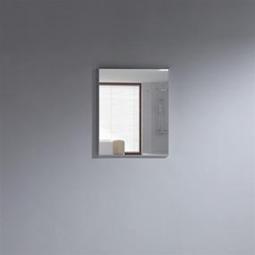 img 3 attached to 🪞 Stylish and Sleek Eviva Sax 24" Brushed Metal Frame Bathroom Wall Mirror for a Contemporary Look