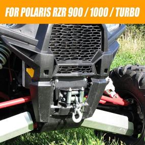 img 2 attached to 🔧 10-1220 Winch Mount Plate Bracket Kit for Polaris RZR XP 1000 RZR900 2014-2018 General 1000 2016-2018 (Model A)