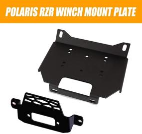 img 3 attached to 🔧 10-1220 Winch Mount Plate Bracket Kit for Polaris RZR XP 1000 RZR900 2014-2018 General 1000 2016-2018 (Model A)