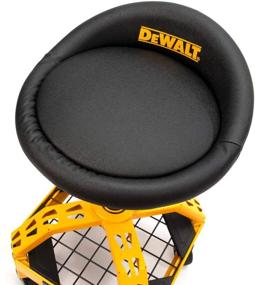 img 2 attached to Dewalt Padded Rolling Shop/Garage Stool: 360-degree Swivel Seat, Durable Steel Frame, Adjustable - The Ultimate Workstation Companion