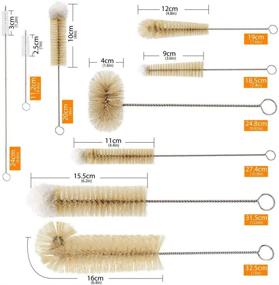 img 3 attached to 🧴 Bottle Brush Set: The Ultimate Cleaning Solution for Narrow Neck & Wide Mouth Bottles - Includes 9 Long Brushes for Water Bottles, Beer/Wine/Baby Bottles, Coffee Grinders, and Sport Bottles