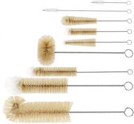 🧴 bottle brush set: the ultimate cleaning solution for narrow neck & wide mouth bottles - includes 9 long brushes for water bottles, beer/wine/baby bottles, coffee grinders, and sport bottles logo