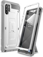 supcase unicorn beetle pro series samsung galaxy note 10 plus/note 10 plus 5g case in white - full-body rugged holster & kickstand - no built-in screen protector logo