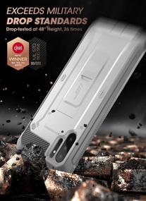 img 2 attached to Чехол SUPCASE Unicorn Beetle Pro серии для Samsung Galaxy Note 10 Plus/Note 10 Plus 5G в белом цвете - Полнокорпусный защитный чехол и подставка со складной ножкой - Без встроенного защитного экрана.