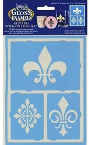 img 2 attached to 🌸 Enhance Your Décor with Gloss Enamels Stencils-Large Fleur De Lis