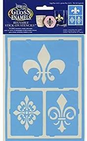 img 1 attached to 🌸 Enhance Your Décor with Gloss Enamels Stencils-Large Fleur De Lis