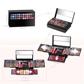 img 2 attached to 💄 120-Color Professional Makeup Kit for Women with Mirror - Cosmetic Gift Set Combination incl. Eyeshadow, Blush, Brow Powder, Concealer, Face Powder, Eyeliner Pencil - MU28