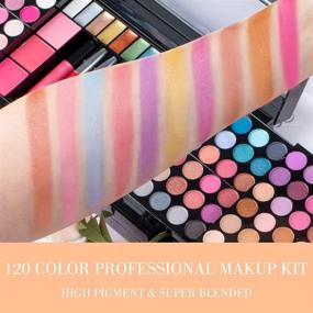 img 1 attached to 💄 120-Color Professional Makeup Kit for Women with Mirror - Cosmetic Gift Set Combination incl. Eyeshadow, Blush, Brow Powder, Concealer, Face Powder, Eyeliner Pencil - MU28