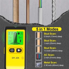 img 1 attached to 🔍 5-in-1 Stud Finder Wall Scanner: Upgraded Electronic Stud Sensor with LCD Display for Wood Stud, Metal, Live AC Wire Detection and Deep Scanning