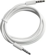 🎧 ycs basics 3ft 3.5mm male to male 4 conductor aux/headphone cable - white logo