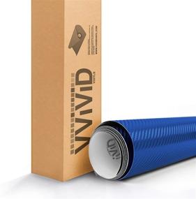 img 1 attached to 🔵 VViViD Metallic Blue 3D Carbon Fiber Vinyl Wrap Roll with XPO Air Release Technology - Premium Quality (12" x 60")