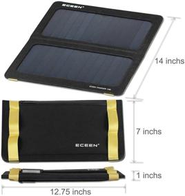 img 3 attached to ECEEN 13W Dual Port USB Universal PowerPort Solar Mobile Charger for iPhone 7/7 Plus/6S/6/6 Plus,iPad Pro, Android Phones Nexus 5X/6P Kindle and Other 5V Digital Devices - Black