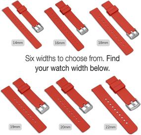 img 2 attached to 📱 GadgetWraps 14mm Silicone Watch Band Strap – Quick Release Pins Included, Perfect for Pebble Men's Watches